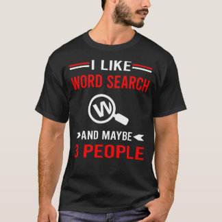 Red 3 People Word Search T Shirt