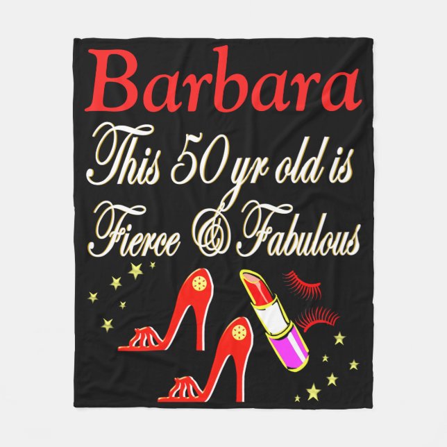 RED 50 OCH FABULÖS PERSONLIG FLEECE BLANKET (Framsidan)