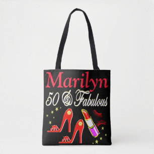 RED 50 OCH FABULÖS PERSONLIG TOTE BAG TYGKASSE