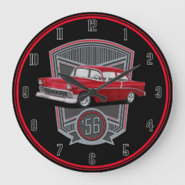 Red 56 Classic Car Stor Klocka