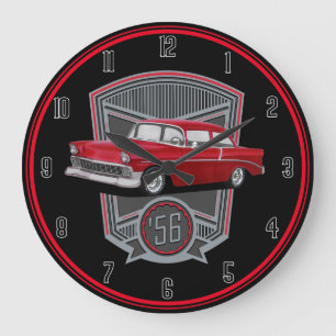 Red 56 Classic Car Stor Klocka