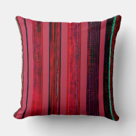 Red Abstract Vertical Groove Texture Pattern Kudde