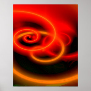 Red Abstrakt Digital Art Print - Art Poster