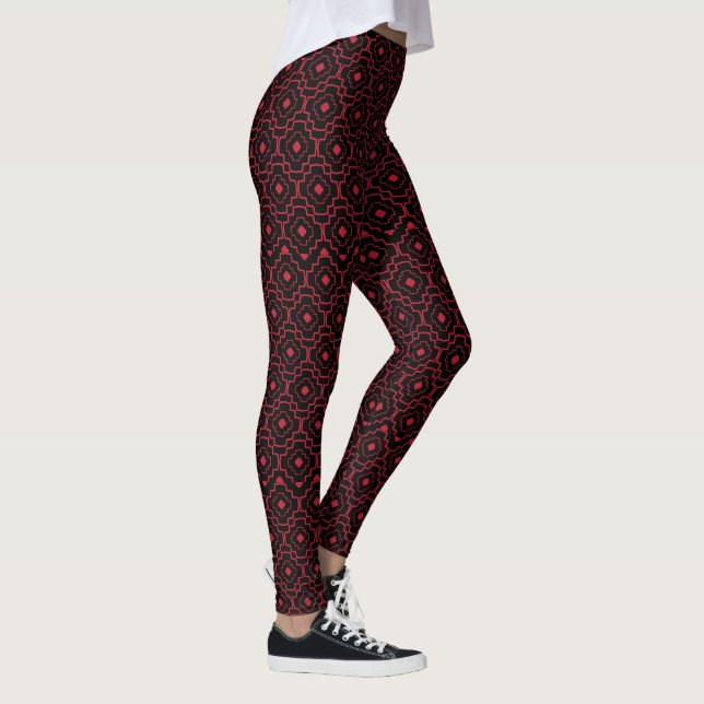 Red Abstrakt Leggings (Höger)