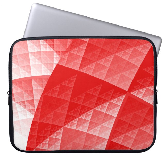Red abstrakt mönster laptop fodral (Framsidan)