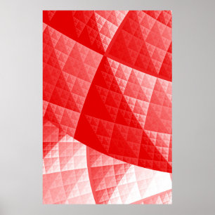 Red abstrakt mönster poster