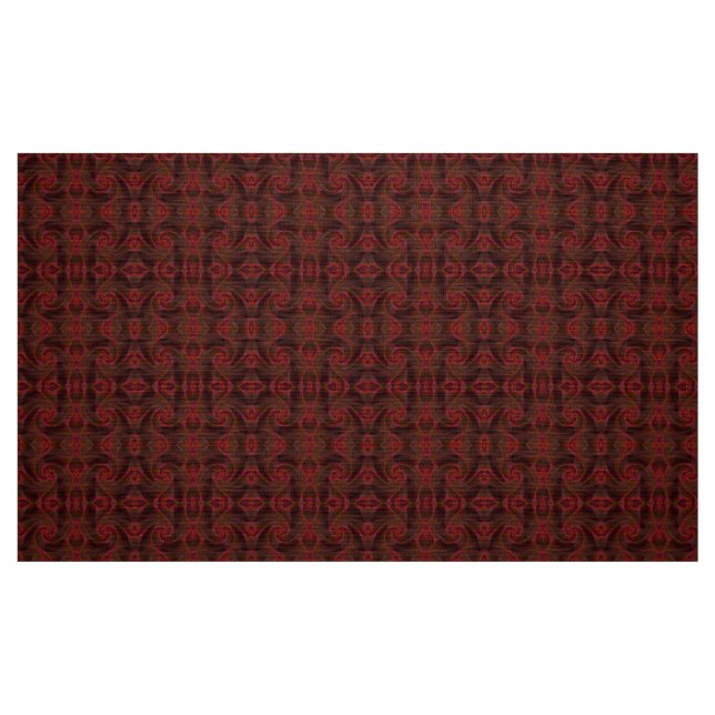 Red Abstrakt Mönster Tyg (Fat Quarter)