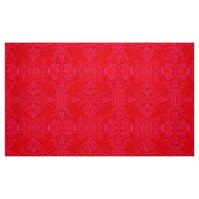 Red Abstrakt Mönster Tyg (Fat Quarter)