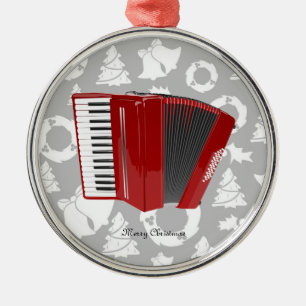 Red Accordion jul Ornament