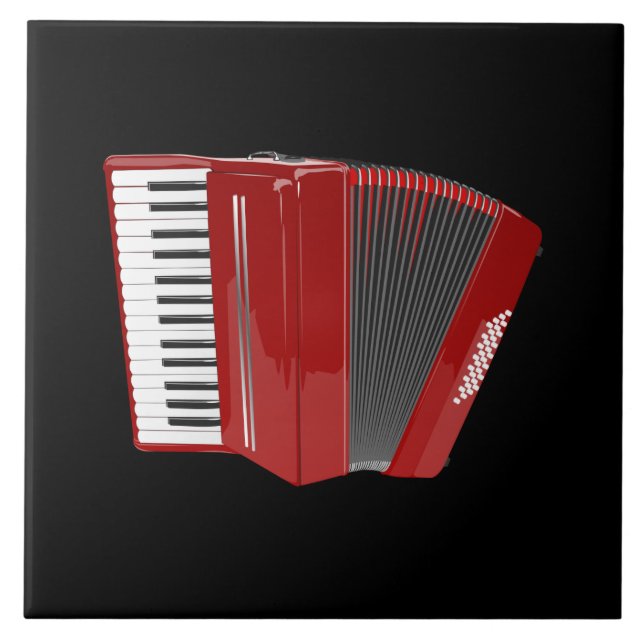 Red Accordion Kakelplatta (Framsidan)