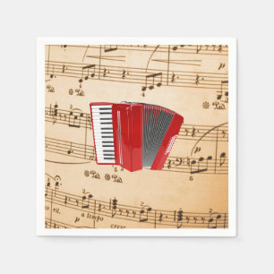 Red Accordion, populär design, Pappersservett