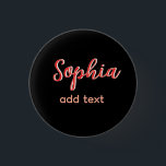 Red add namn girl chef text black elegant knapp<br><div class="desc">gigantisk design</div>