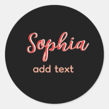 Red add namn girl chef text black elegant