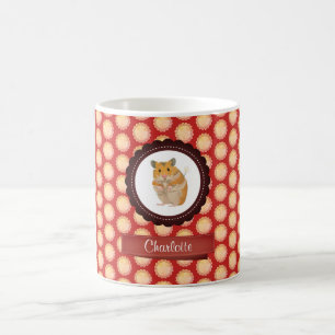 Red Add Your Name Hamster Kaffemugg