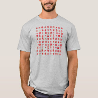 Red Adinkra African Symbols T Shirt