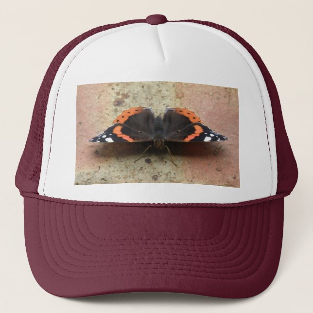 Red Admiral Butterfly Hat Keps (Framsida)
