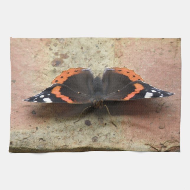 Red Admiral Butterfly Kitchen Towel Kökshandduk (Horisontell)