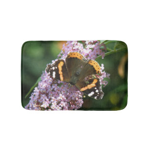 Red Admiral Butterfly och Buddleia Bath Mat Badrumsmatta