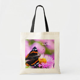 Red Admiral Butterfly Tote bag Tygkasse