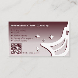 Red-Affärskortet Home Städning Service Visitkort
