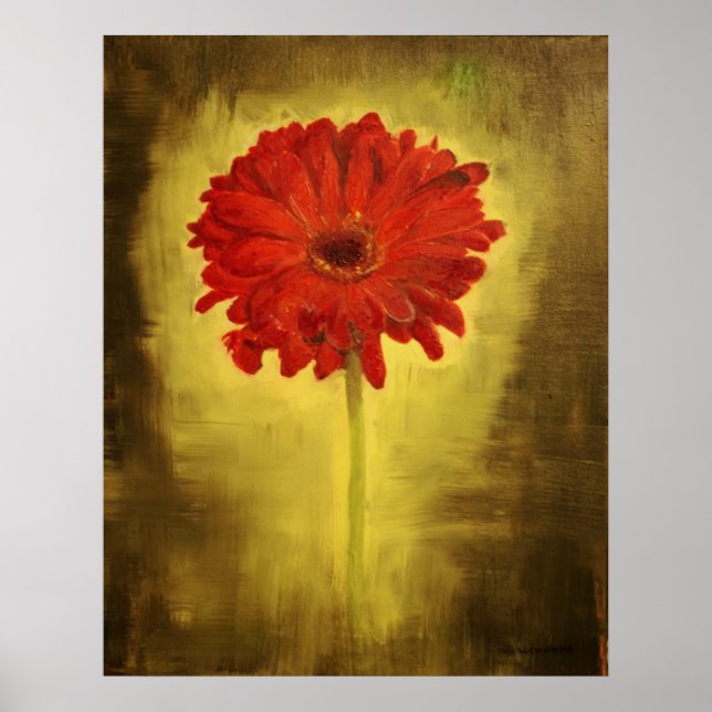 Red African Daisy Poster (Framsidan)