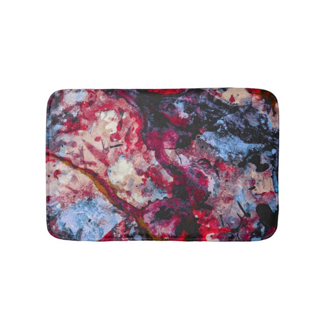 Red Agate Crystal Geode Abstrakt Badrumsmatta (Framsidan)