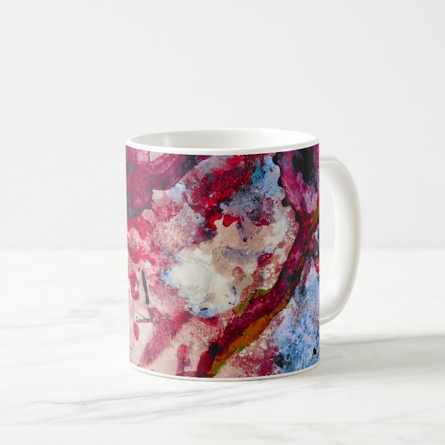 Red Agate Crystal Geode Abstrakt Kaffemugg (Framsida höger)