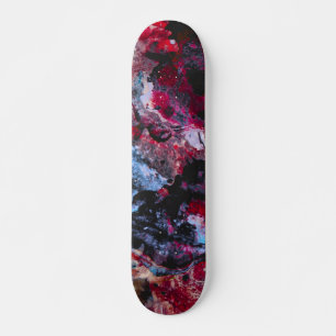 Red Agate Crystal Geode Abstrakt Mini Skateboard Bräda 18,5 Cm