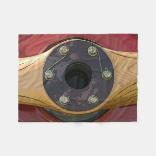 Red Airplan Wood Propeller Fleecefilt