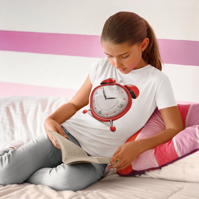 Red Alarm Clock Girls T-Shirt (Skapare uppladdad)