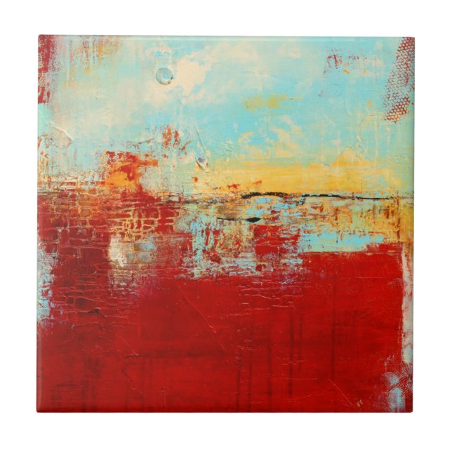 Red Alaska Abstrakt Kakelplatta (Framsidan)