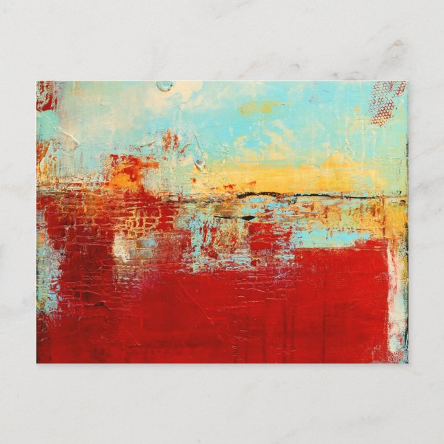 Red Alaska Abstrakt Vykort (Framsida)