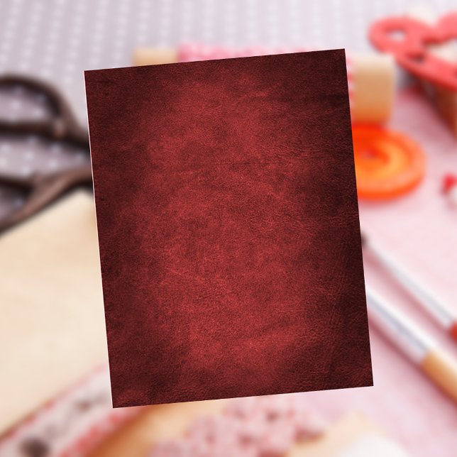Red Åldras Rustic Faux Leather Scrapbook Cardstock (Skapare uppladdad)