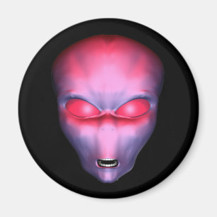 Red Alien Ansikte Magnet