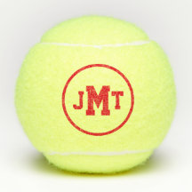 Red All-American Monogram Tennis Bollar