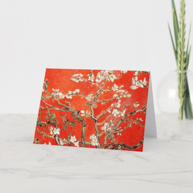Red Almond Blommars Vincent Van Gogh Kort (Framsida)