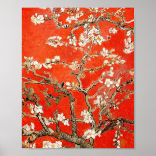 Red Almond Blommars Vincent Van Gogh Poster