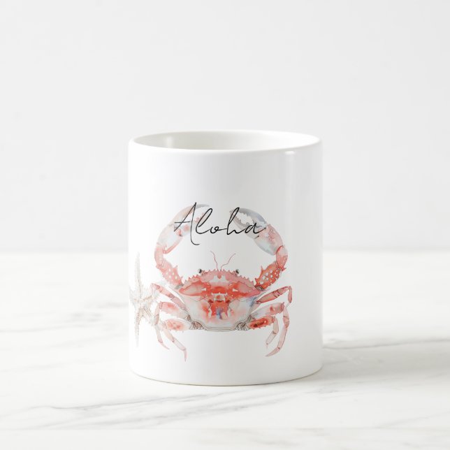 Red Aloha Crab Kaffemugg (Center)