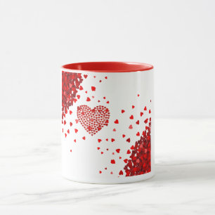 Red Älskare Hearts Mugg