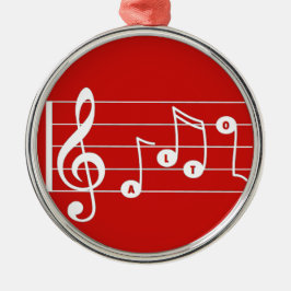 Red Alto Singer Musical Ornament