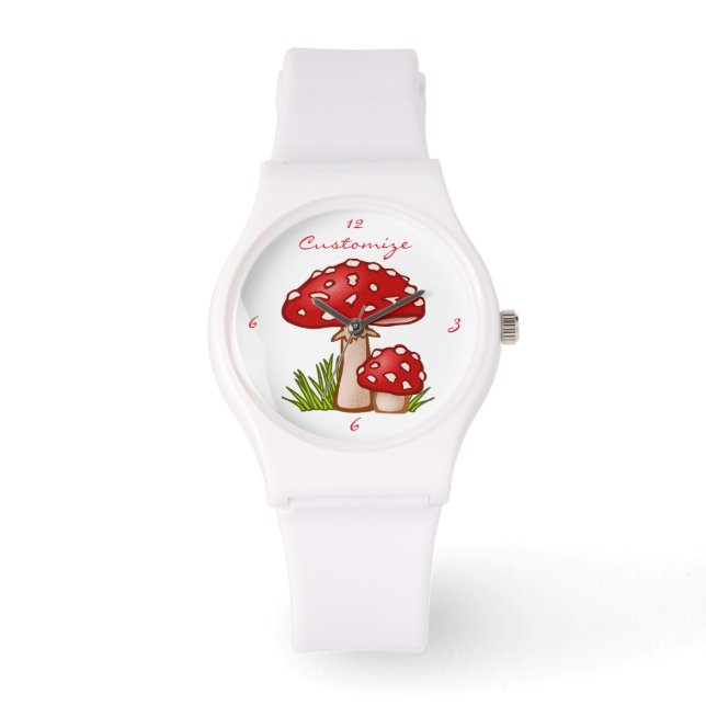 Red Amanita Mushroom Thunder_Cove Armbandsur (Framsida)