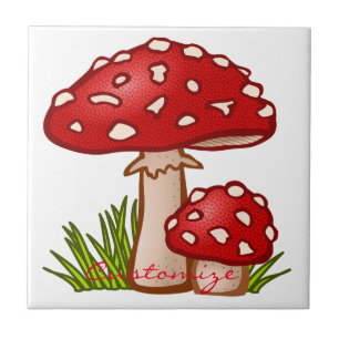 Red Amanita Mushroom Thunder_Cove Kakelplatta