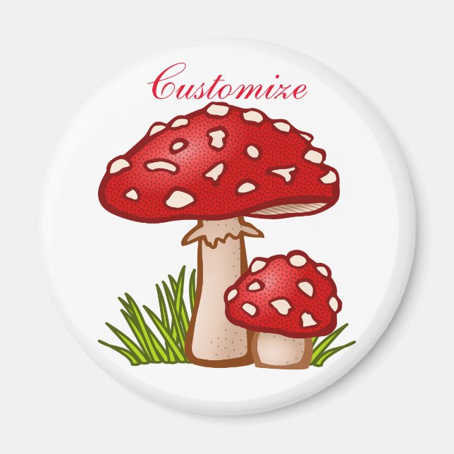 Red Amanita Mushroom Thunder_Cove Magnet (Framsidan)