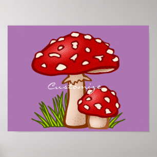 Red Amanita Mushroom Thunder_Cove Poster
