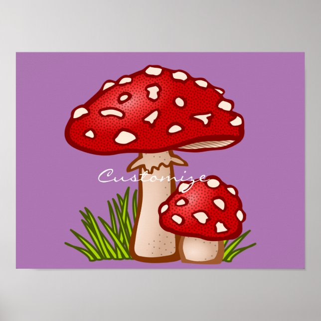 Red Amanita Mushroom Thunder_Cove Poster (Framsidan)