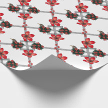 Red Amapola Bird Tropical Wrapping Papper