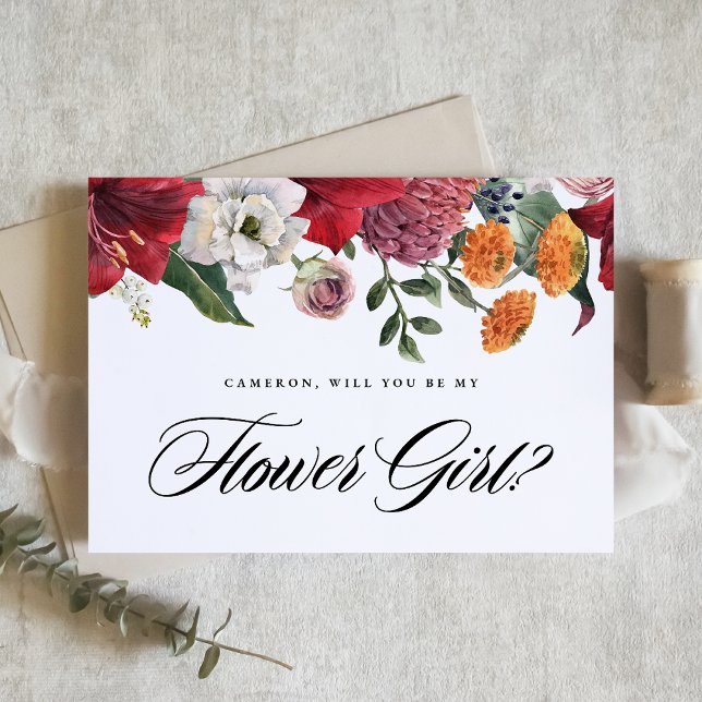 Red Amaryllis Blommigt kommer du att bli min blomm Inbjudan (Skapare uppladdad)