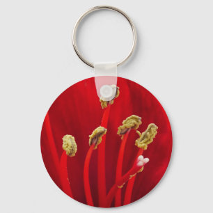 Red Amaryllis Keychain Nyckelring