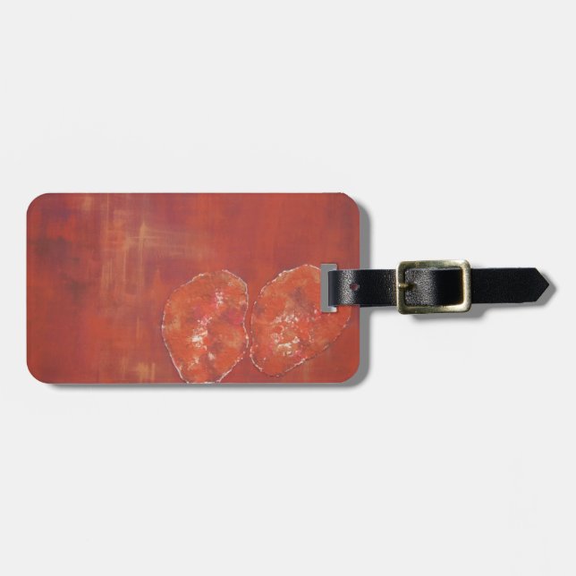 Red Ameoba Luggage Tag Bagagebricka (Horisontell Framsida)