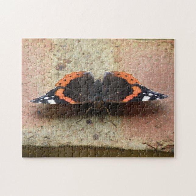 Red Amiral Butterfly Puzzle Pussel (Horisontell)